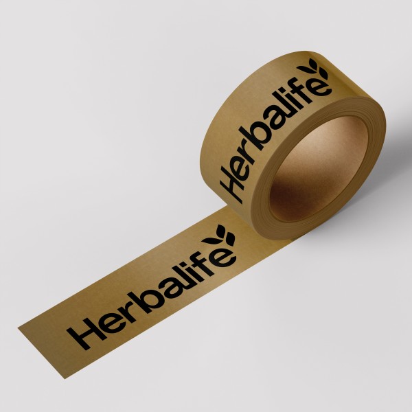 Umweltbewustes Papier-Paketband / Klebeband "HERBALIFE" - NEW