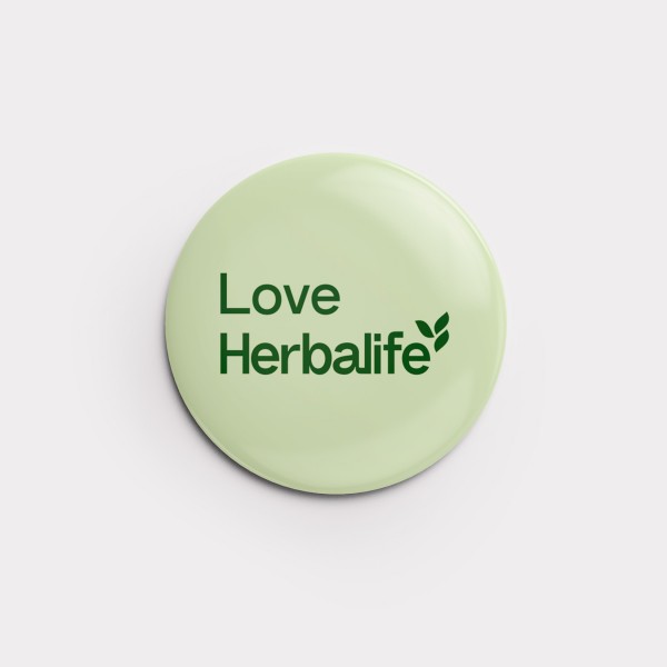 Button "Love Herbalife" 56 mm (Succulent)